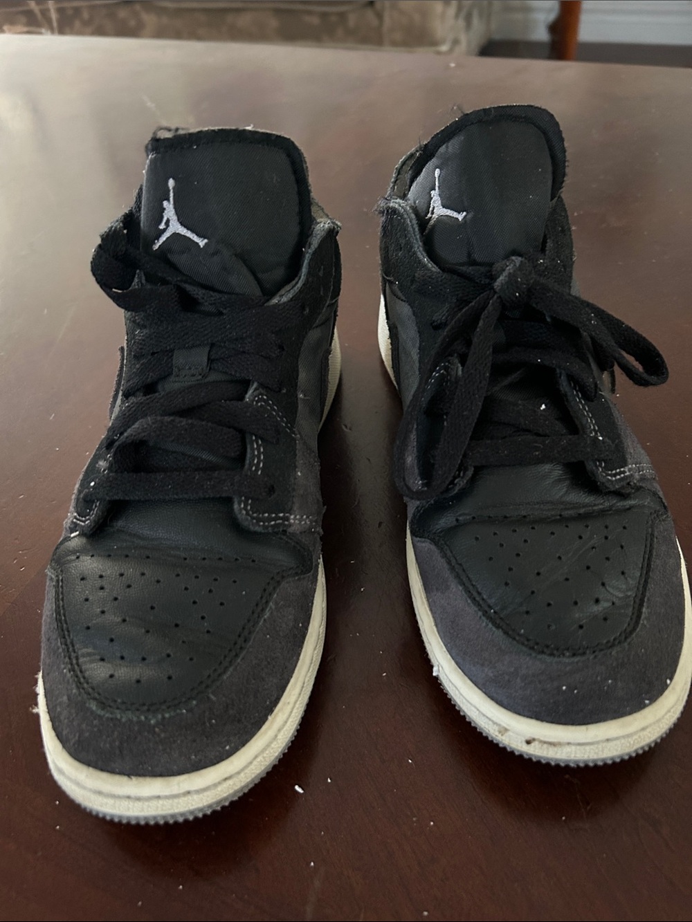Nike Black and White Jordan Low-Top Sneakers